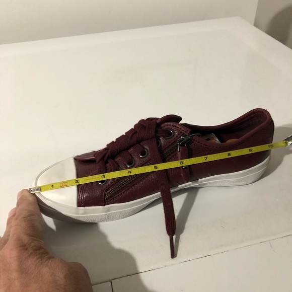 Coach Leather Sneakers with Zippers Burgundy NWT - Picture 6 of 6